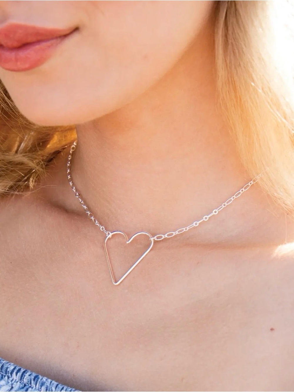 Park Lane Silver Juliet Open Heart Pendant Necklace - Silver NIB - Picture 3 of 4